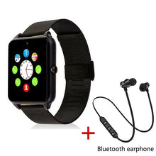 Load image into Gallery viewer, SALFRESA Smart Watch Z60 Men Women Metal Bluetooth Wrist Support SIM/TF Card Fashion business Wristwatch For Apple Android Phone