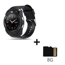 Load image into Gallery viewer, Sport Men Smart Watch v8 sim card android camera rounded Answer Call Dial Call Smartwatch Heart Rate Fitness Tracker