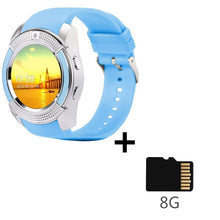 Load image into Gallery viewer, Sport Men Smart Watch v8 sim card android camera rounded Answer Call Dial Call Smartwatch Heart Rate Fitness Tracker