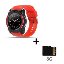 Load image into Gallery viewer, Sport Men Smart Watch v8 sim card android camera rounded Answer Call Dial Call Smartwatch Heart Rate Fitness Tracker