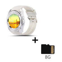 Load image into Gallery viewer, Sport Men Smart Watch v8 sim card android camera rounded Answer Call Dial Call Smartwatch Heart Rate Fitness Tracker
