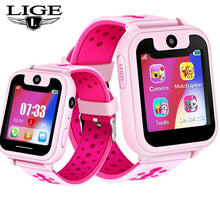 Load image into Gallery viewer, LIGE New Children Phone Watch LBS Positioning Remote Monitoring Security Positioning SOS Emergency Call Support SIM Card relogio