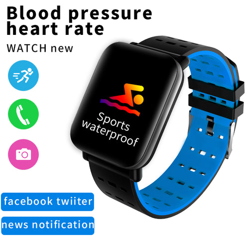 Ai-X Heart Rate Blood Pressure Monitoring Smart Band Fitness Tracker Remote Control Smart Bracelet Waterproof A6 Wristband Watch